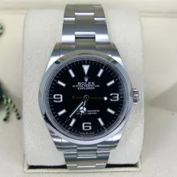 ROLEX EXPLORER 36MM 2023 BOX PAPERS STEEL 3-6-9 BLACK DIAL SMOOTH BEZEL