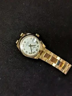 2019 Rolex Datejust 278248 White Roman Dial 18kt YG Oyster W Papers 31mm