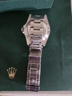 ROLEX SUBMARINER 16610 SILVER OYSTER BRACELET WITH BLACK BEZEL