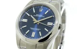 ROLEX OYSTER PERPETUAL 41MM STAINLESS STEEL BLUE INDEX DIAL 124300 DISCONTINUED
