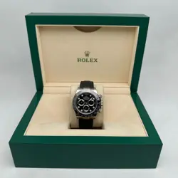 Rolex Cosmograph Daytona 116519LN 18K White Gold Black Diamon Dial Watch