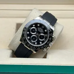 Rolex Cosmograph Daytona 116519LN 18K White Gold Black Diamon Dial Watch