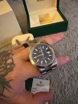 ROLEX DATEJUST II 116300 BLUE STICK DIAL 41MM OYSTER