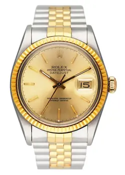 ROLEX DATEJUST 16013 CHAMPAGNE DIAL MENS WATCH