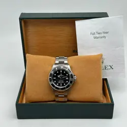 ROLEX SEA-DWELLER 16600 40MM NO HOLES STEEL DATE BLACK DIAL AUTOMATIC  WATCH