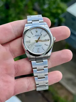 2021 ROLEX OYSTER PERPETUAL 41MM 124300 SILVER DIAL W/ ROLEX WARRANTY CARD