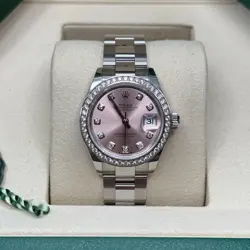 ROLEX LADY-DATEJUST NEW 2025 PINK DIAMOND DIAL STAINLESS STEEL DIAMOND OYSTER