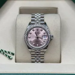 ROLEX LADY-DATEJUST NEW 2025 PINK DIAMOND DIAL STAINLESS STEEL DIAMOND JUBILEE