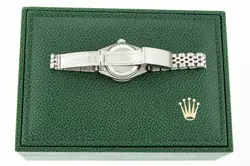 Rolex Women's Datejust Steel and 18K Gold with Green Diamond Bezel Watch