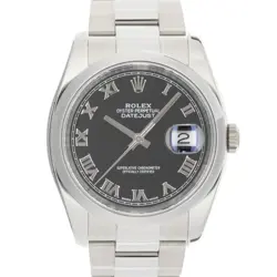 ROLEX DATEJUST 116200 BLACK WARRANTY 2018 BOX/PAPER