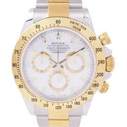 ROLEX DAYTONA 116523 AUTOMATIC WATCH 18K YELLOW GOLD/STAINLESS STEEL WHITE