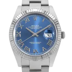 ROLEX DATEJUST 41 126334 BLUE ROMAN 3 ROW OYSTER BRACELET RANDOM NUMBER SECO...