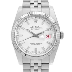 ROLEX DATEJUST 116234 WHITE BAR 5 ROWS JUBILEE BRACELET RANDOM NUMBER SECOND...