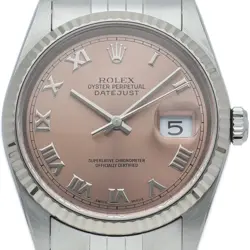 ROLEX DATEJUST MEN'S WATCH 16234(K) K18WG/STAINLESS STEEL MENSWATCH PINK USED