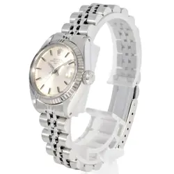 ROLEX 6917 OYSTER PERPETUAL DATE WRISTWATCH AUTOMATIC SILVER DIAL LADIES 26MM