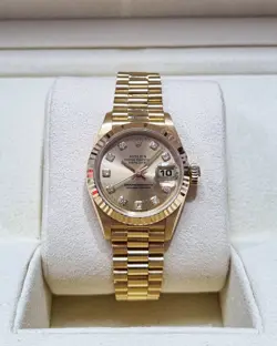 ROLEX DATEJUST GOLD 26MM 1986 18KT ROSE GOLD FLUTED BEZEL 69178