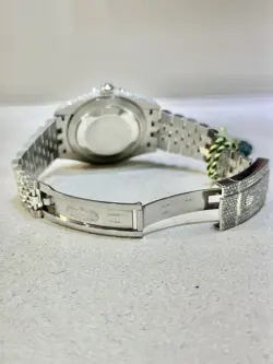 ROLEX DATEJUST 41MM STAINLESS STEEL FULLY CUSTOM DIAMOND WATCH