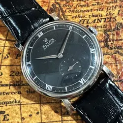 ROLEX MARCONI HAND WINDING BLACK DIAL ANTIQUE ANALOG MEN'S VINTAGE WATCH