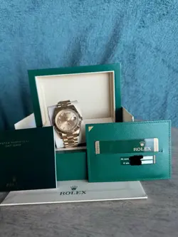 ROLEX 218238. DAY-DATE 41MM. CHAMPAGNE DD NEW OLD STOCK FULL STICKERS BRAND NEW.