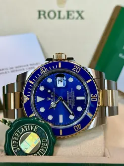 2019 Rolex Submariner “Bluesy” Full Set 116613LB 40mm Sunburst Blue Dial