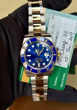 2019 Rolex Submariner “Bluesy” Full Set 116613LB 40mm Sunburst Blue Dial