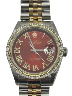 ROLEX 36MM ROMAN NUMERAL DIAMOND DATEJUST
