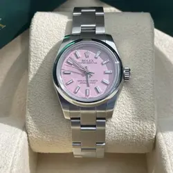 ROLEX OYSTER PERPETUAL 26MM PINK DIAL OYSTERSTEEL REF: 176200