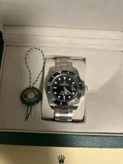 ROLEX SUBMARINER 116610LN SILVER OYSTER BRACELET WITH BLACK BEZEL 41MM WATCH