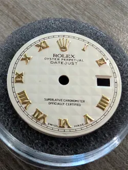 GENUINE ROLEX DATEJUST 26MM YG PYRAMID BEIGE DIAL 69173 179173