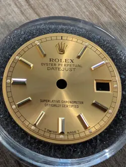 GENUINE ROLEX DATEJUST 26MM CHAMPAGNE W/ GOLD STICKS 69173 179173