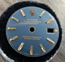 GENUINE ROLEX DATEJUST 26MM BLUE W/ GOLD STICK HOUR MARKERS 69173 179173