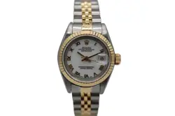 ROLEX DATEJUST 69173 WHITE DIAL WITH GOLD ROMAN NUMERALS 1992 SERVICED