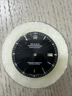 GENUINE ROLEX DATEJUST BLACK LUMINOVA STICK DIAL 16200/16234/16000