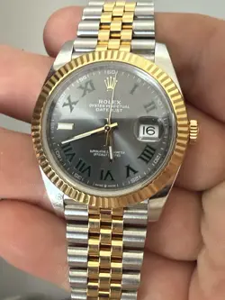 ROLEX DATEJUST 41 - TWO TONE YELLOW  GOLD WIMBLEDON DIAL - 126333 FULL SET 2021