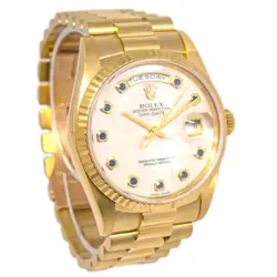 ROLEX OYSTER PERPETUAL DATEJUST 36MM REF.18238NGS WATCH 18KYG SAPPHIRE 194696