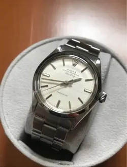 ROLEX AIR KING REF.5500 LINEN SILK DIAL VINTAGE WATCH USED