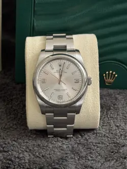 ROLEX OYSTER PERPETUAL 116000 SILVER OYSTER BRACELET FULL SET