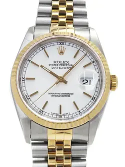 ROLEX DATEJUST 16233 W MEN AUTOMATIC #T080