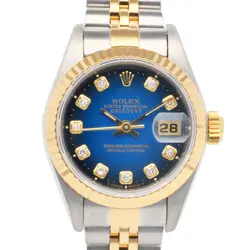 ROLEX DATEJUST WATCHES 69173 STAINLESS STEEL K18 GOLD W SERIAL 1994-1995 USED