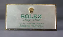ROLEX - VINTAGE DAYDATE PLAQUE 8,5 X 4,5 CM