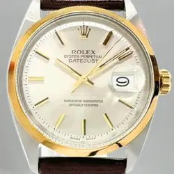 ROLEX DATEJUST 36 1600/3 GENUINE LEATHER BELT WITH WARRANTY 179****