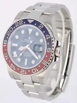 Rolex GMT-Master II PEPSI Red Blue Steel OYSTER Black 40mm 126710 BLRO Watch