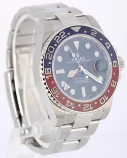 Rolex GMT-Master II PEPSI Red Blue Steel OYSTER Black 40mm 126710 BLRO Watch