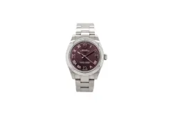 ROLEX 177200 OYSTER PERPETUAL GRAPE ROMAN DIAL WATCH