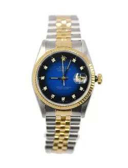 ROLEX DATEJUST VIGNETTE DIAMOND 18K/STAINLESS STEEL WATCH 16233