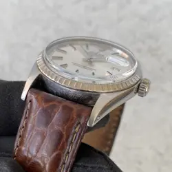 1969 Rolex Datejust Oyster Perpetual 1603 Engine Turned Bezel Swiss Watch
