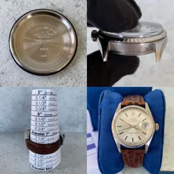 1969 Rolex Datejust Oyster Perpetual 1603 Engine Turned Bezel Swiss Watch