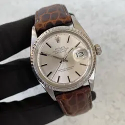 1969 Rolex Datejust Oyster Perpetual 1603 Engine Turned Bezel Swiss Watch