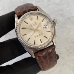 1969 Rolex Datejust Oyster Perpetual 1603 Engine Turned Bezel Swiss Watch