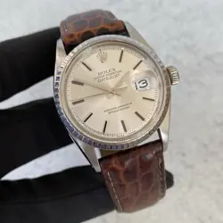 1969 Rolex Datejust Oyster Perpetual 1603 Engine Turned Bezel Swiss Watch